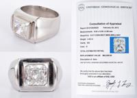 14K Gold & 4.40 Carat Diamond Vintage Estate Ring, Certificate - Sold for $20,000 on 05-06-2017 (Lot 174).jpg